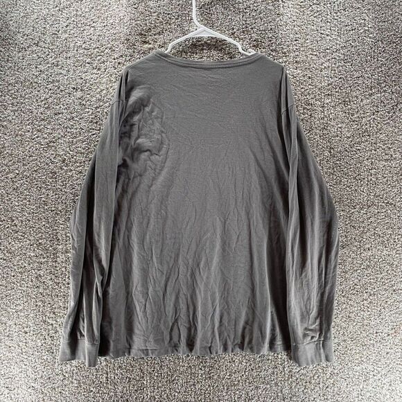 Polo Ralph Lauren Shirt Adult 2XL XXL Gray‎ V Neck Long Sleeve Pony Rugby Logo - Picture 10 of 11